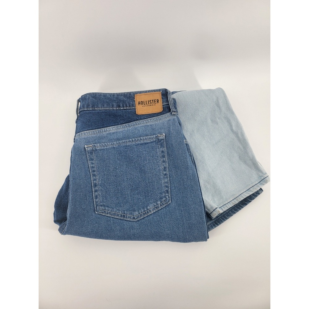 Hollister Patchwork Jeans Womens Size 15R W32 L27 Ultra High Rise Mom Jean Denim